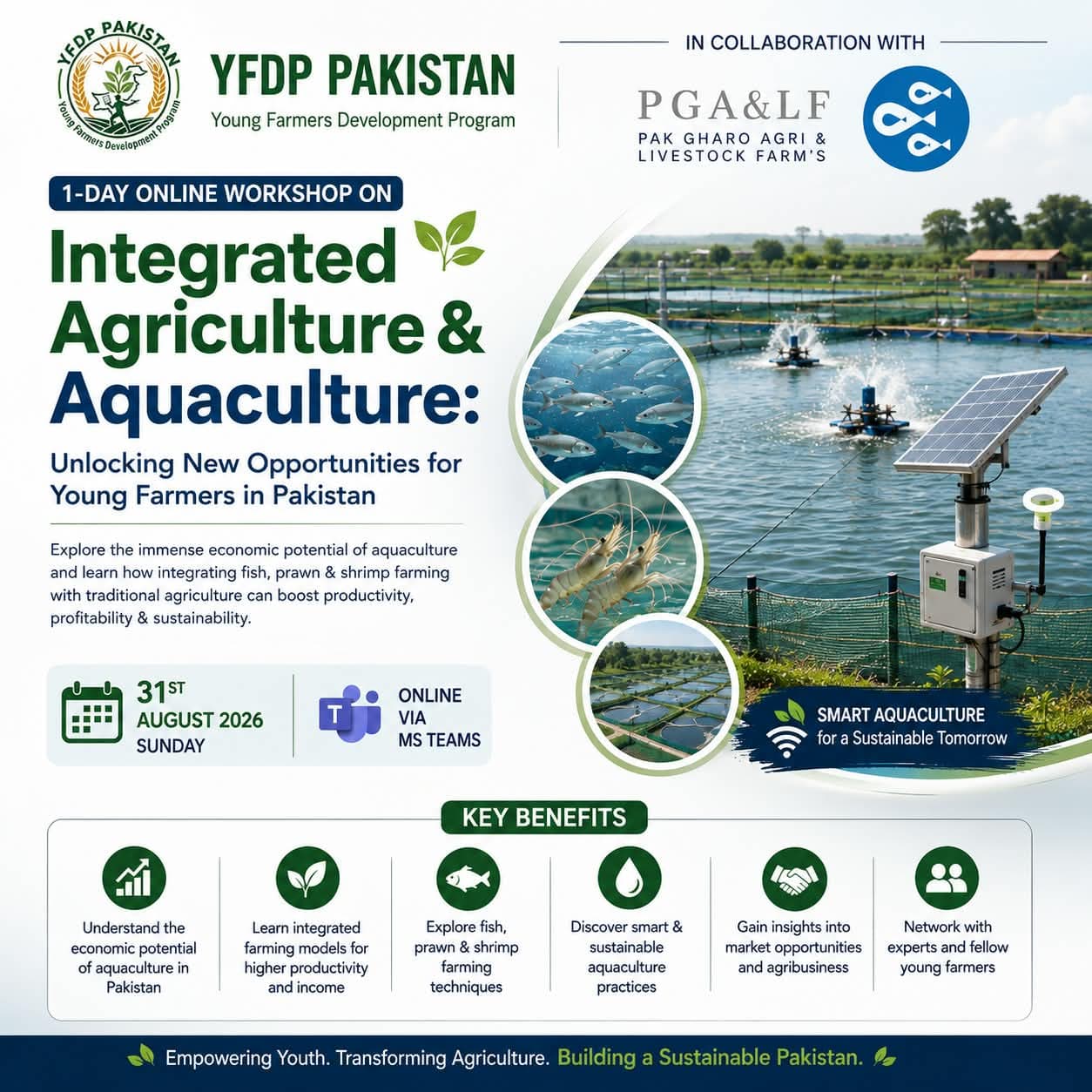 1 Day Online Workshop Integrated Agriculture & Aquaculture: Unlocking New Opportunities for Young Farmers in Pakistan